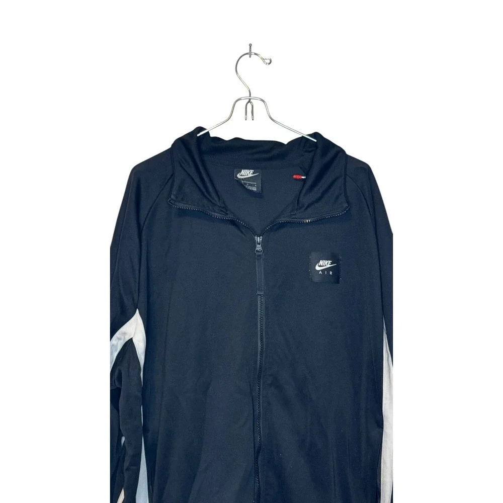 Nike Air Men's Top Spell Out On Back Full Zip‎ Loose Fitted Jacket Black Large